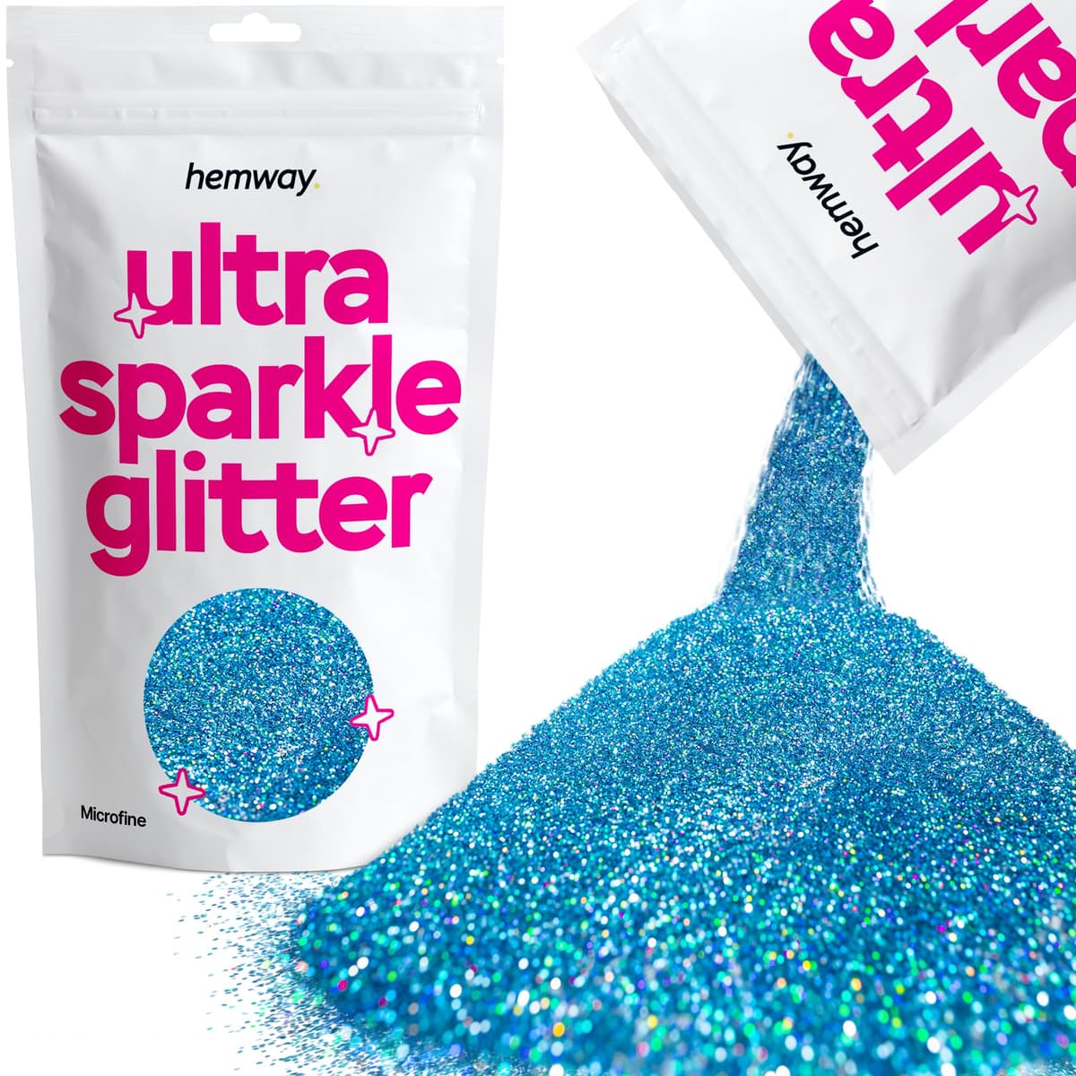 Hemway Ultra Sparkle Glitter Baby Pink Iridescent 100g Fine | Glitter for Arts & Craft, Makeup, Nail Art, Crafting, Card Making, Sparkle Decoration — view 127