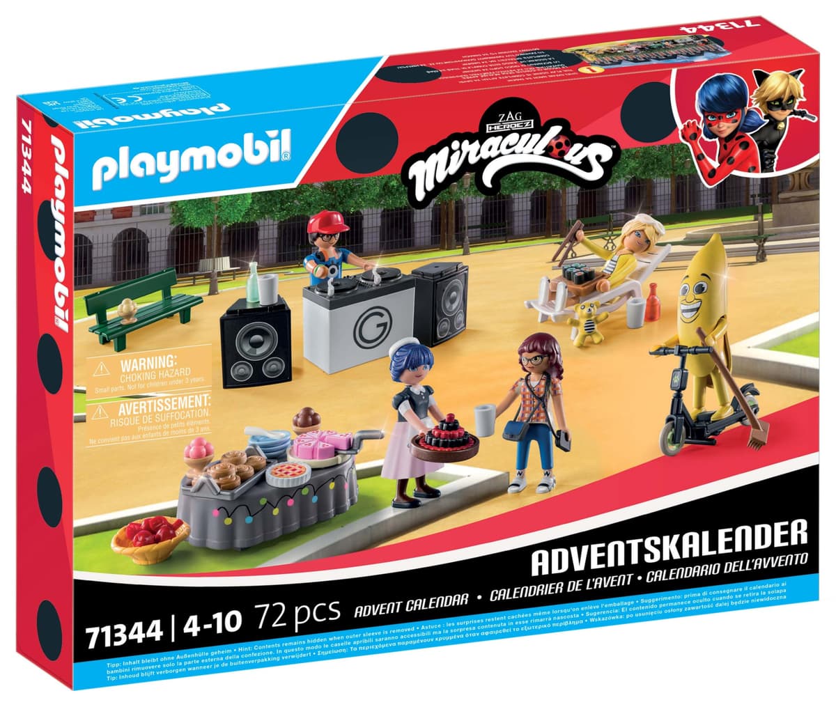 PLAYMOBIL Miraculous 71344 Calendario de Adviento: Miraculous pícnic en París, 24 sorpresas, Incluidas Cinco Figuras, Calendario de Adviento 2024, Juguetes para niños y niñas a Partir de 4 años — view 2