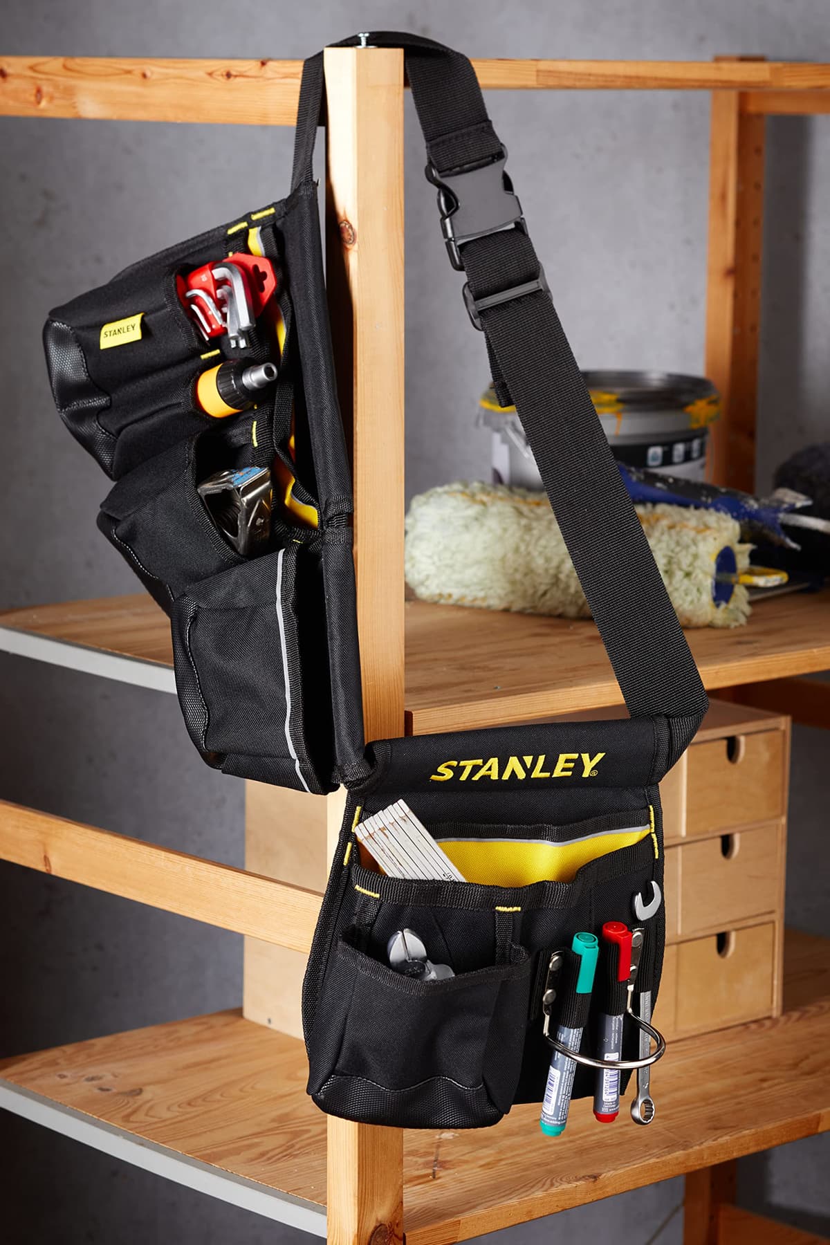 Stanley 1-96-178 - Cinturón para Herramientas, Negro/ Amarillo — view 2