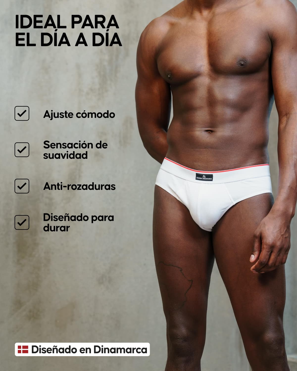 DANISH ENDURANCE Calzoncillos Hombre Slip, Slips Hombre Algodon, Transpirables, Pack de 3 - Ropa Hombre, Ropa Interior — view 3