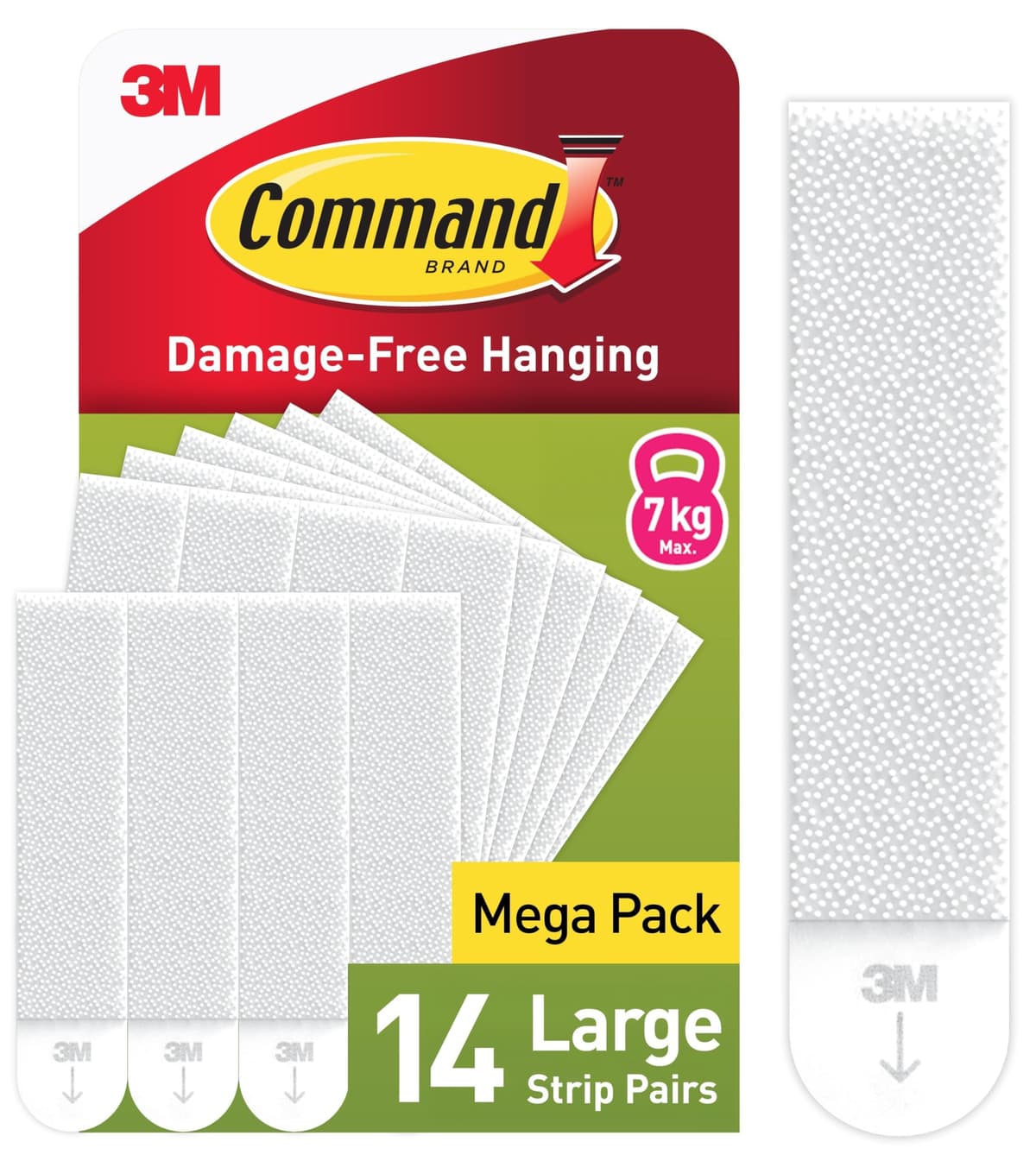 Command Picture Hanging Strips, Large, Value Pack - 14 Pairs (28 - for Frames, Mirrors, Wall décor - Damage Free Hanging, White