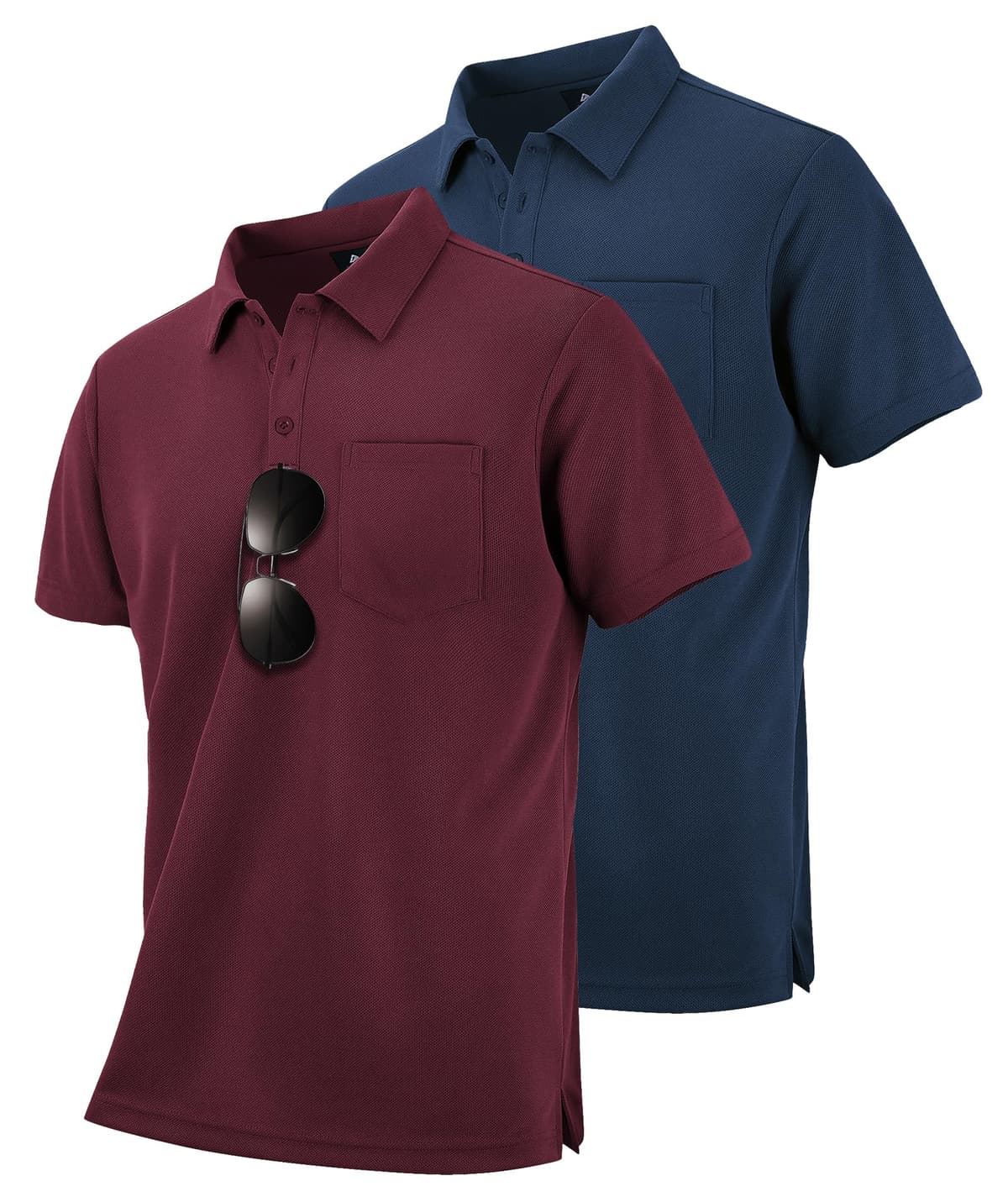 SwissWell Lote de 2 Polo Hombre Manga Corta Transpirable Golf Polos Camisa para Hombre