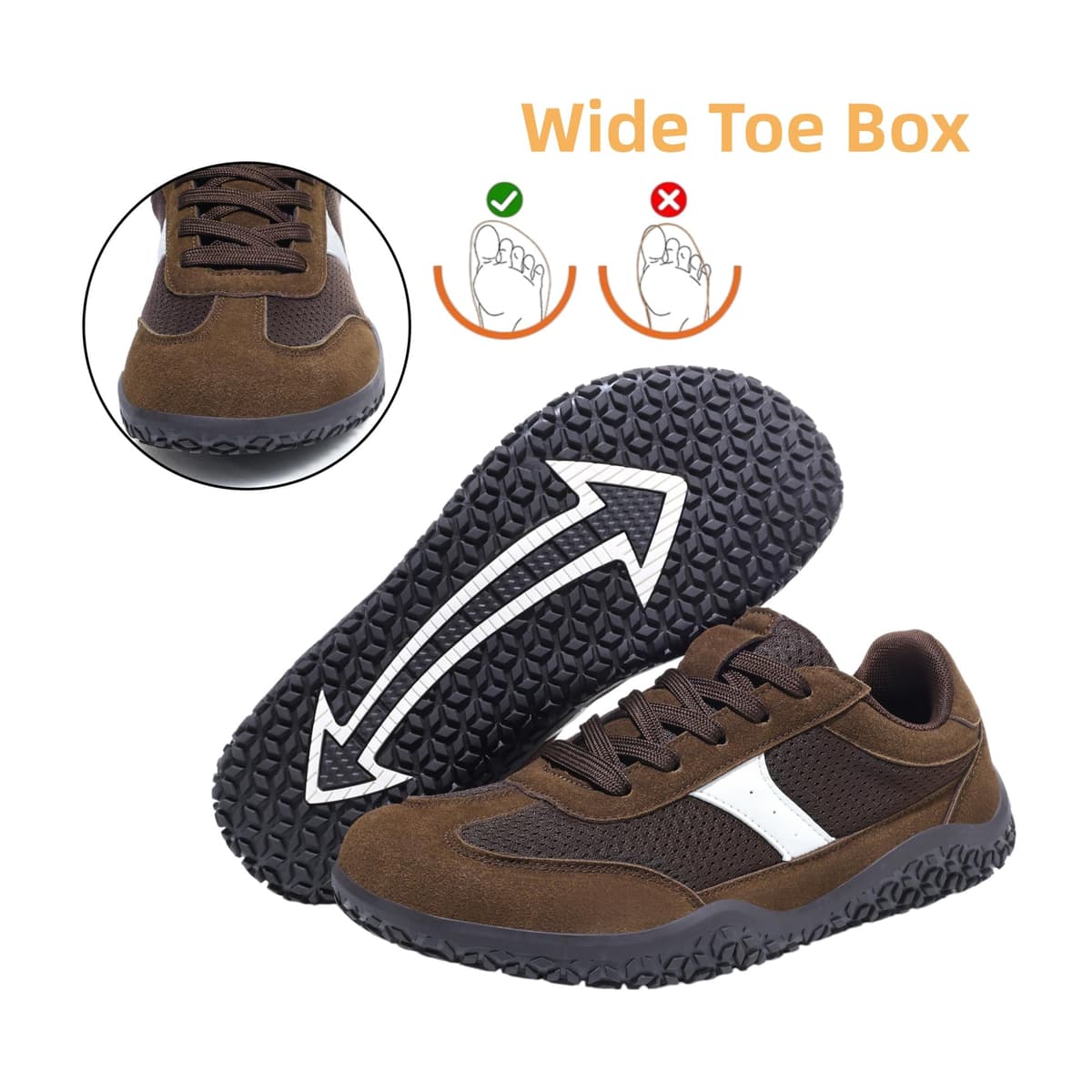 Meik Mangni Unisex Barefoot Zapatillas Minimalistas Hombre Mujer Ligera Zapatos Barefoot Anchos Transpirable y Antideslizante Zapatillas de Trail Running,Tallas:36-46 EU — view 3