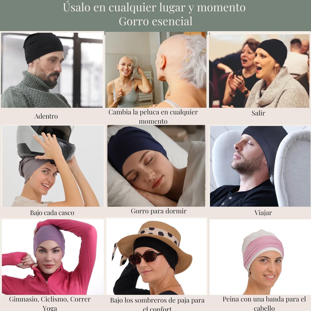 Deresina Gorro de Quimioterapia de Bambu para Mujeres y Hombres – Ultrasuave, Ligero y Transpirable, Ideal para Alopecia y Caida del Cabello, Todo el Ano, Alternativa a la Peluca — view 3