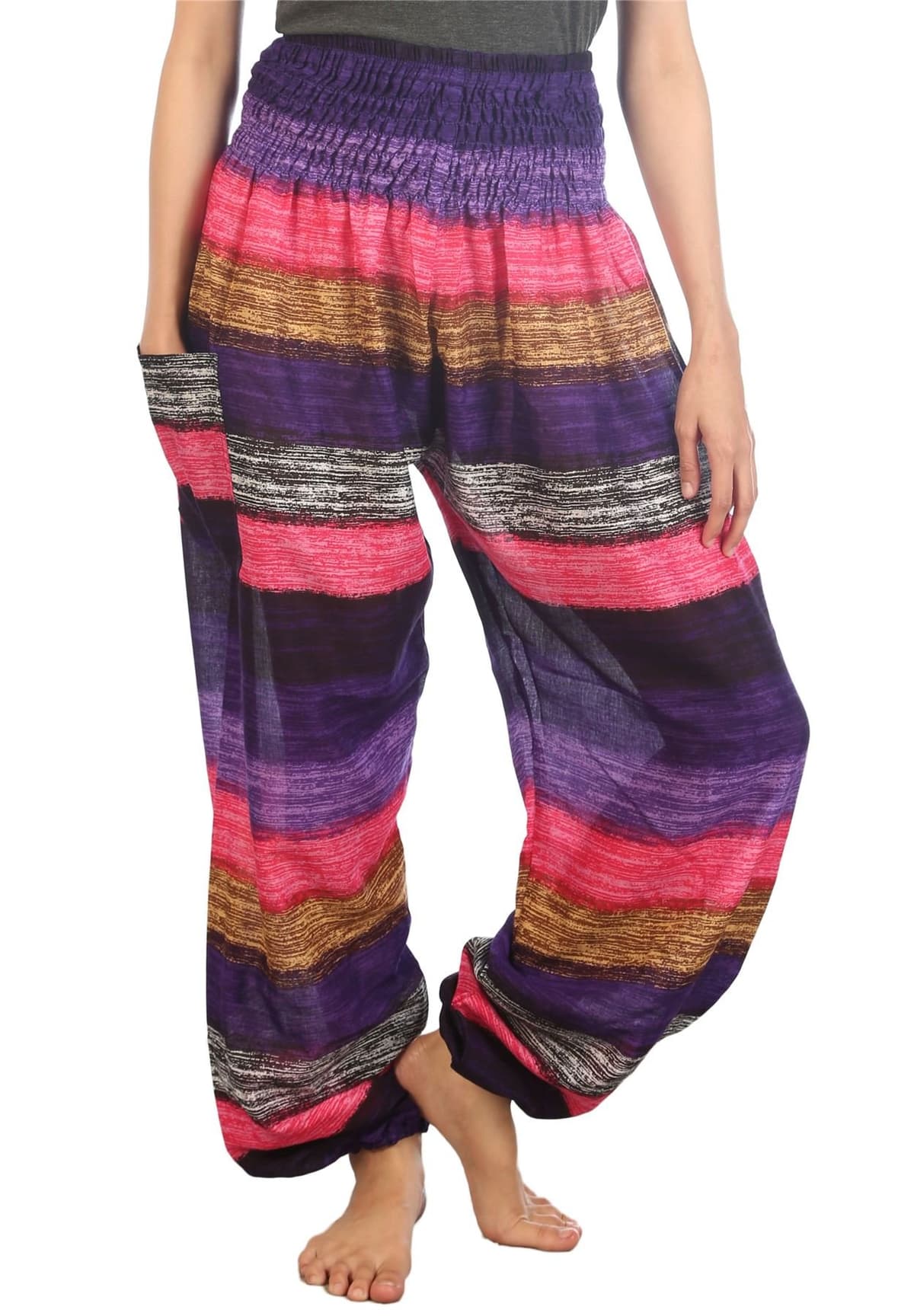 Lofbaz Harem Pants for Women Yoga Boho Hippie Clothing Womens Palazzo Bohemian Pajama Trousers Beach Indian Gypsy Genie Clothes — view 96