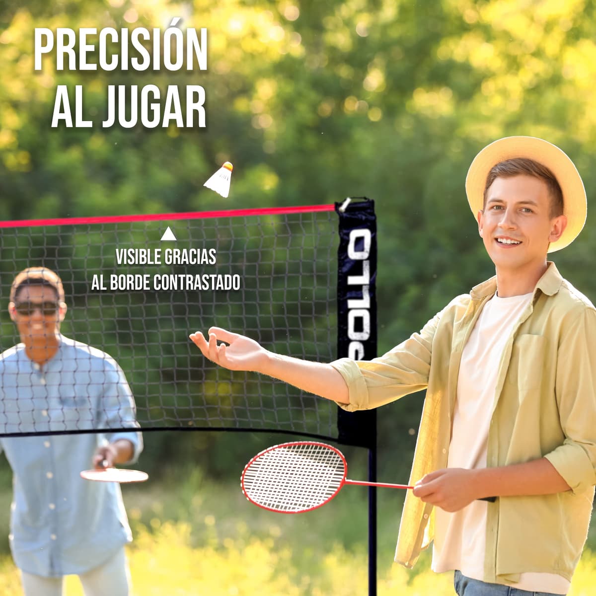 Apollo Red de Voleibol | 300cm, 400cm, 500cm | Red de Bádminton Regulable en Altura en 3 Posiciones | Red de Tenis Incluye Estructura de Hierro Estable y Bolsa de Transporte — view 4