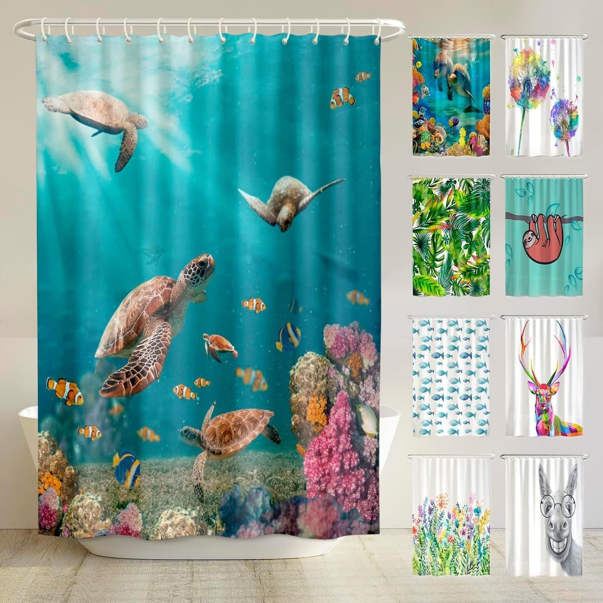 arteneur® - Cortina de Ducha 180x200 - Cortina de Baño Antimoho de Tela, Impermeable, Lavable y Opaco con Dobladillo Ponderado y Anillas (Tabla Periódica Española) — view 89
