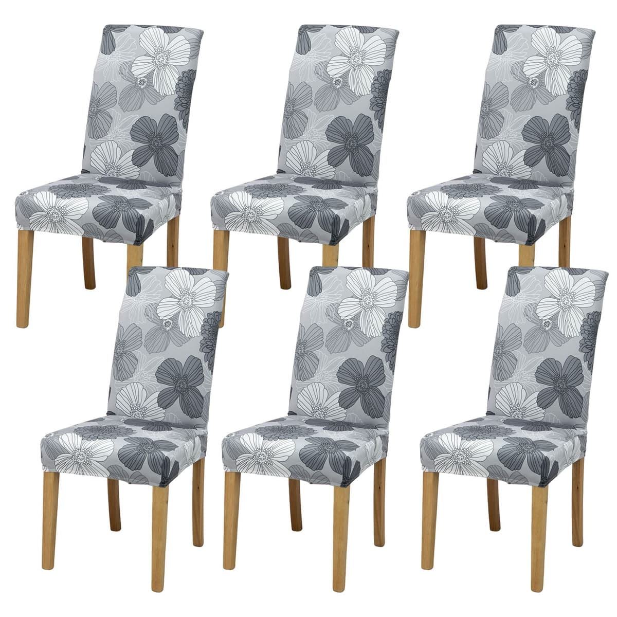 Dining Room Chair Covers Slipcovers Set of 4, Stretch Removable Washable Dining Chair Protector Decoration Cover Seat Slipcover for Hotel, Ceremony, Banquet, Kitchen, Restaurant, Home — view 43