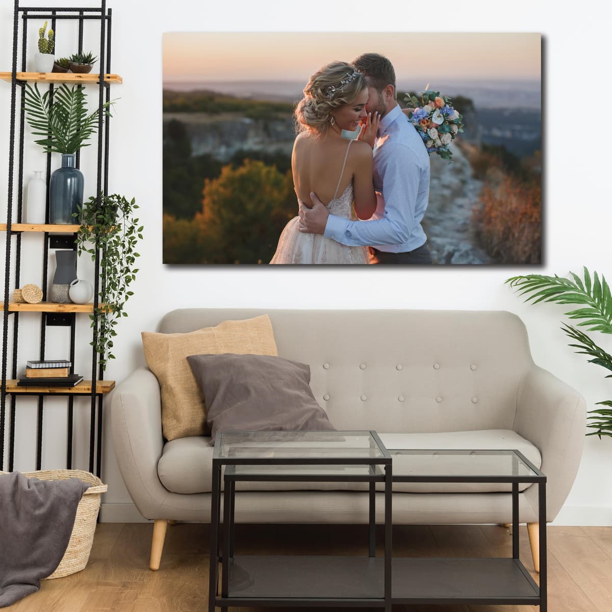 Personalised Canvas Photo Canvas Custom Birthday Gifts Picture Frame Print Wall Art Gifts For Women A1 A2 A3 A4 (31x21cm (12x8in)) — view 9