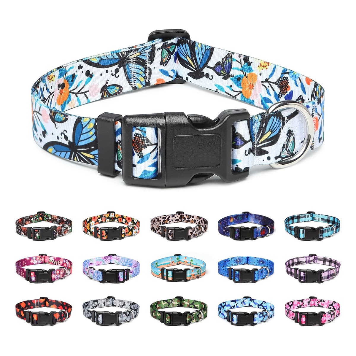 Suredoo Collar Perro, Ajustable y Resistente con Patrones de Moda, Collar Nylon Cómodos para Perros Pequeños Medianos Grandes, Cachorros (M, Leopardo) — view 9