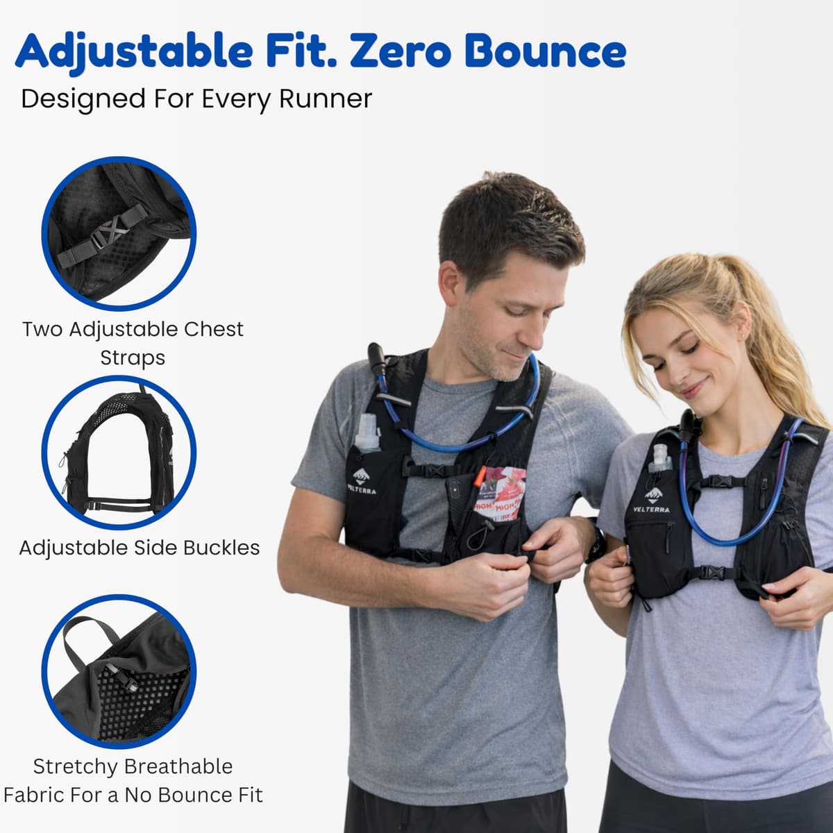 Running Vest with 1.5L Hydration Bladder – Lightweight Hydration Backpack for Men & Women – Visible Water Level Window – Reflective, Adjustable, Trail & Marathon Ready — view 4