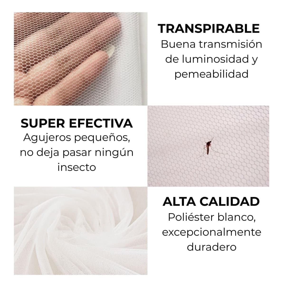 Mosquiteras para Ventanas, Velcro Autoadhesivo, Mosquitera Ventana, Ajustable, Instalación Fácil sin Taladro ni Herramientas, Red Mosquitera para Janelas, Rede Mosquiteira, Mosquito Net, 200x150, 1ud. — view 5