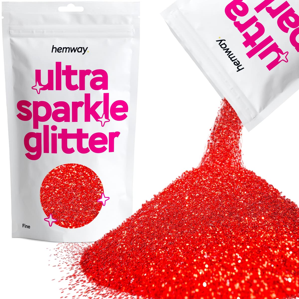 Hemway Ultra Sparkle Glitter Baby Pink Iridescent 100g Fine | Glitter for Arts & Craft, Makeup, Nail Art, Crafting, Card Making, Sparkle Decoration — view 159