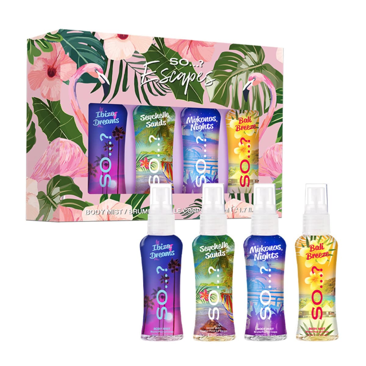 So…? Escapes Womens Gift Set, with Ibiza Dream, Bali Breeze, Mykonos Nights & Majorca Love, Fragrance Spray Set (4 x 50ml) — view 10