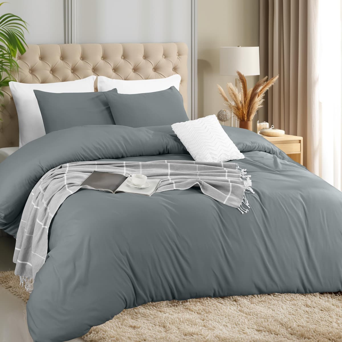 Utopia Bedding Funda Nordica Cama 180 - Microfibra Juego de Funda Nordica 240x260 cm y 2 Fundas de Almohada 65x65 cm (Blanco) — view 18