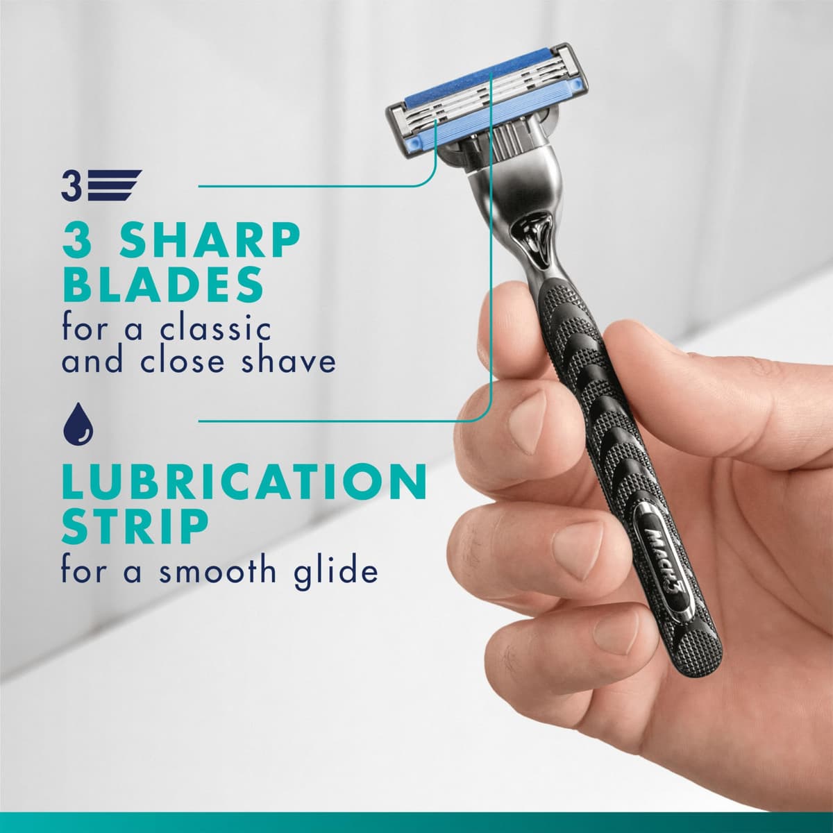 UEFA Champions League Special Edition Gillette Mach3 Men’s Razor Blade Refills, 12 Count, Engineered with Precision Cut Steel for Up to 15 Shaves Per Blade — view 7