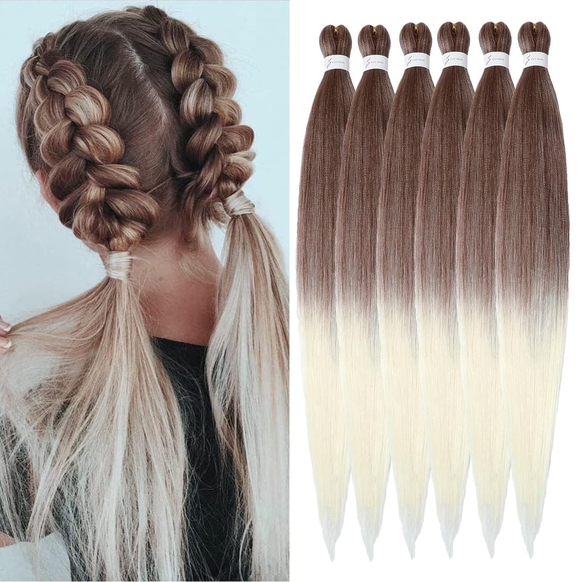YDDM Capelli Per Treccine Africane Azul Extension Treccine Texture Yaki Easy Install per Principianti 26 Pollici 3 Pezzi Capelli Leggeri e Naturali per Box Braids, Twist e Crochet — view 70