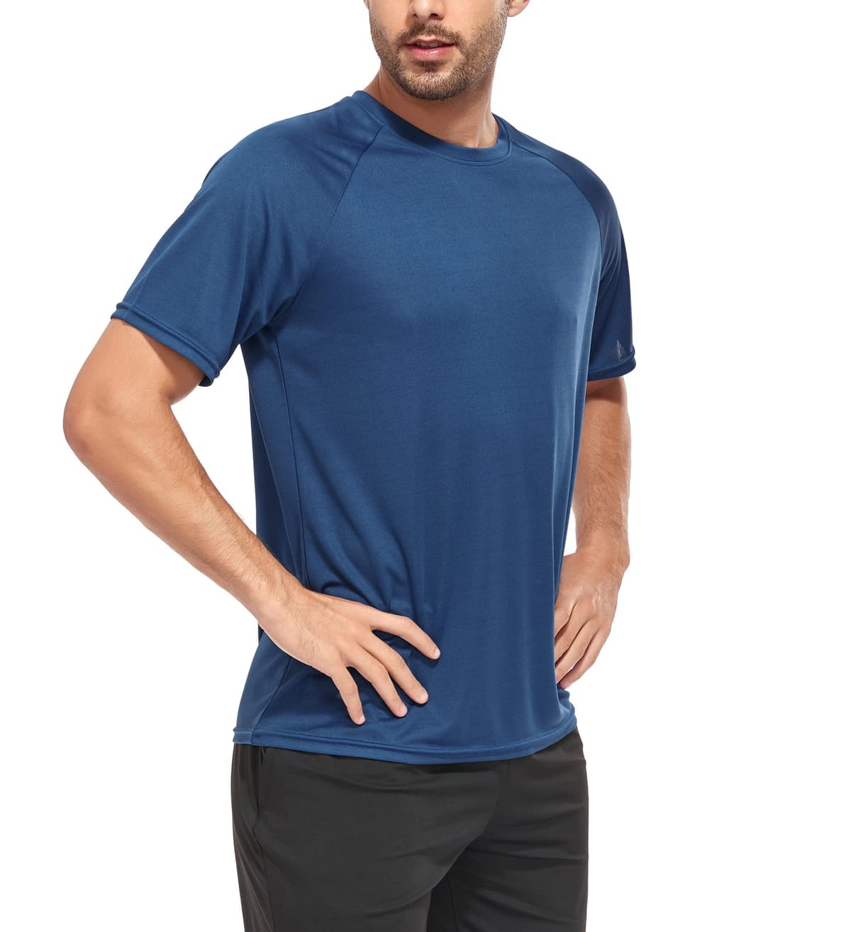 HOPLYNN 3/5 Pack Running Shirts Men Sport Tops Dry Fit Gym Wicking Athletic T Shirts Breathable Cool Workout Shirts — view 2