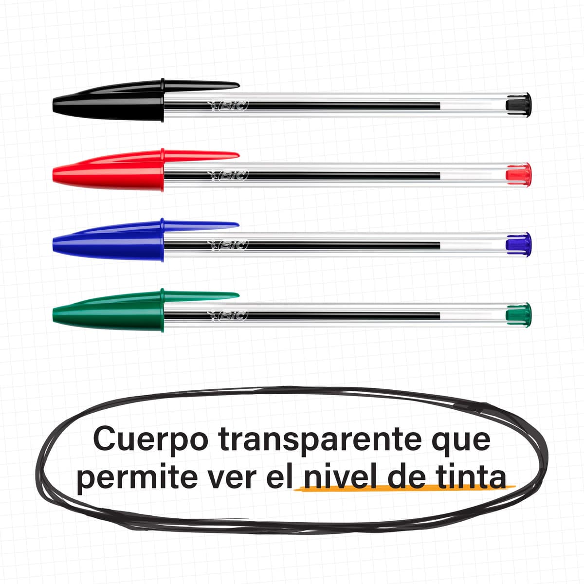 BIC Cristal Bolígrafos, Original, Óptimo para material escolar,Azul, Punta Media (1,0mm), Material Oficina y Papelaria, Caja de 50 Bolis — view 3