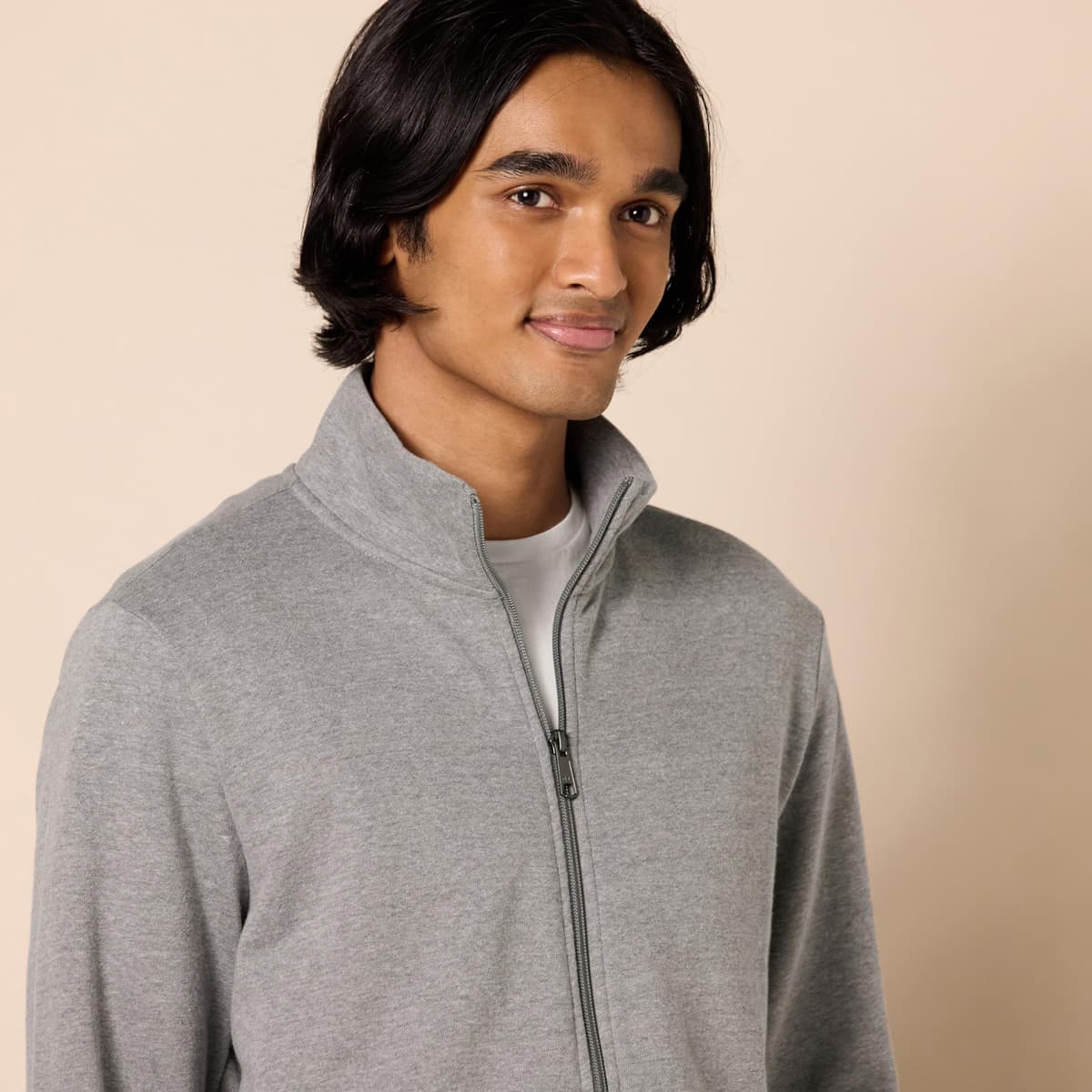 Amazon Essentials Sudadera Ligera de Felpa con Cremallera Completa y Cuello Perkins Hombre — view 4
