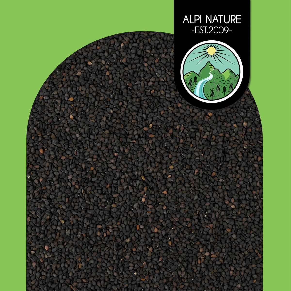 Alpi Nature Semillas de Sésamo Negro 500g, Semillas de Sésamo Negro Enteras Crudas para Cocinar — view 3