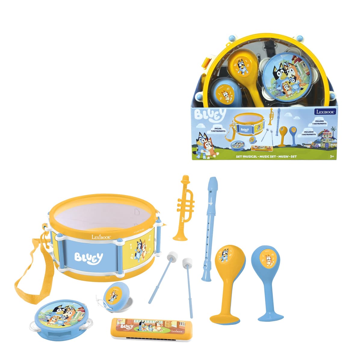 Lexibook, Paw Patrol, Set de 7 Instrumentos Musicales (Tambor, Maracas, Castañuela, Armónica, Flauta Dulce, Trompeta, Pandereta), Juguete Musical, Cómodo Juego para Llevar, Azul/Amarillo, K360PA — view 9