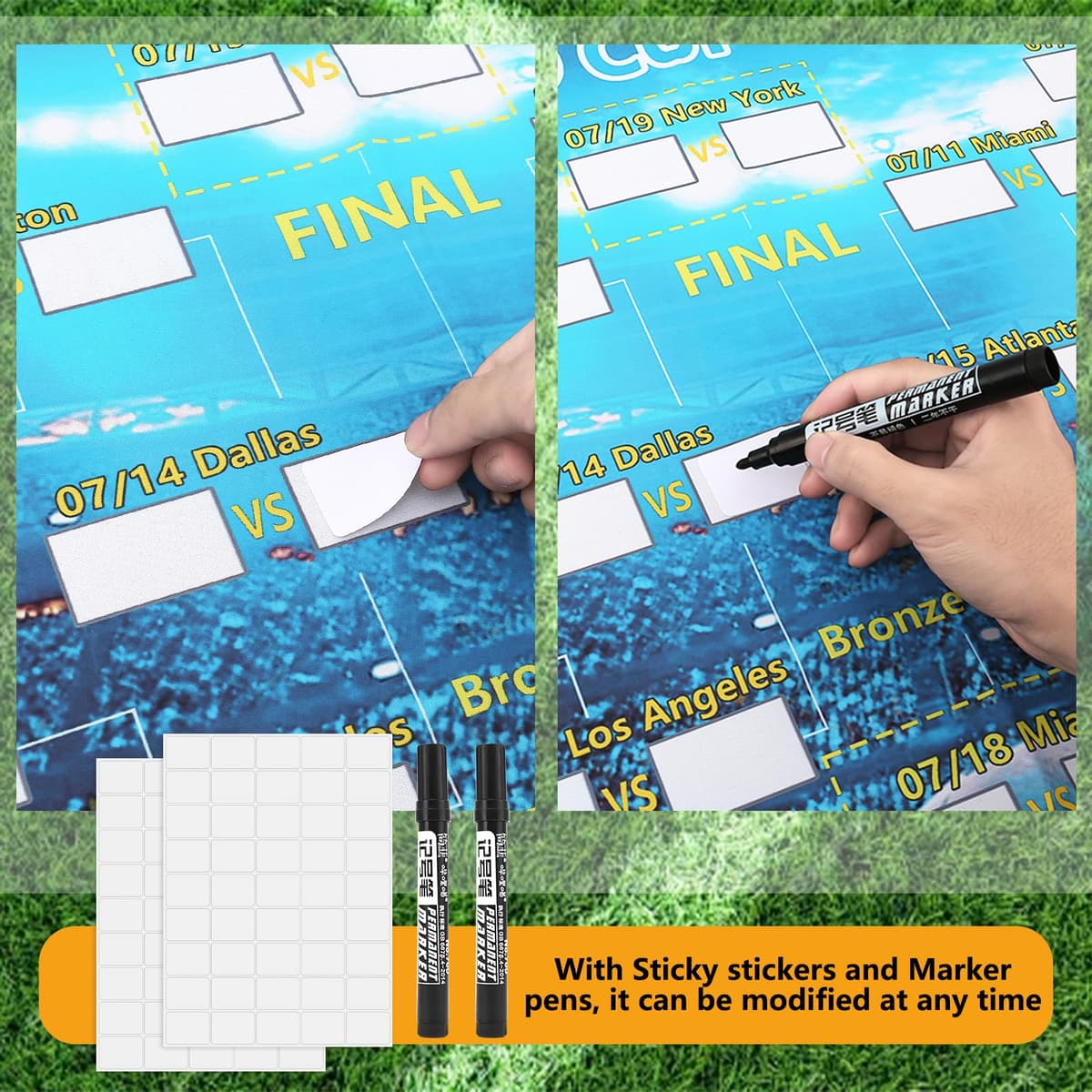World Cup 2026 Wall Chart 90x60CM & Final Round 48-Team Collection Showcase,2-in-1 World Cup Matches Poster,World Cup Football Wall chart 2026 Gifts for Football Fans — view 5
