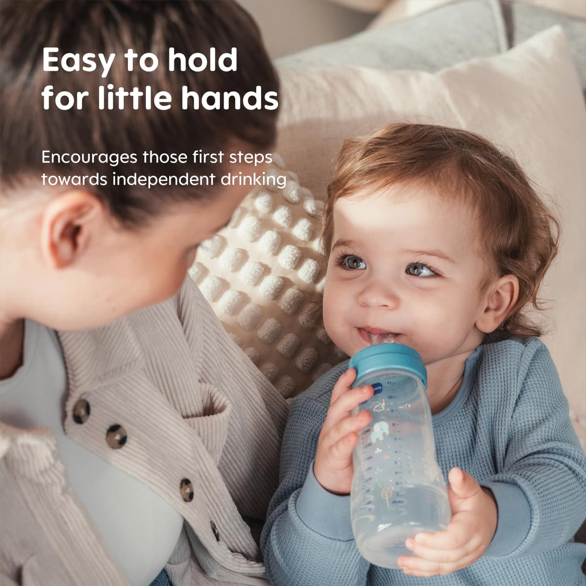 MAM Easy Active Bottles | 2 Pack (2 x 330ml) | Fast Flow MAM Teats Size 3 | Baby Accessories | Iris (Various Designs) — view 3