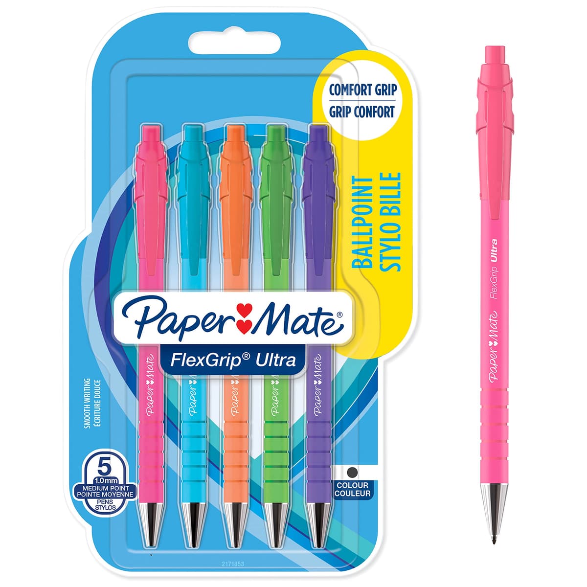Paper Mate Flexgrip Ultra Retractable Ballpoint Pens | Medium Point (1.0mm) | Black | 5 Count — view 10
