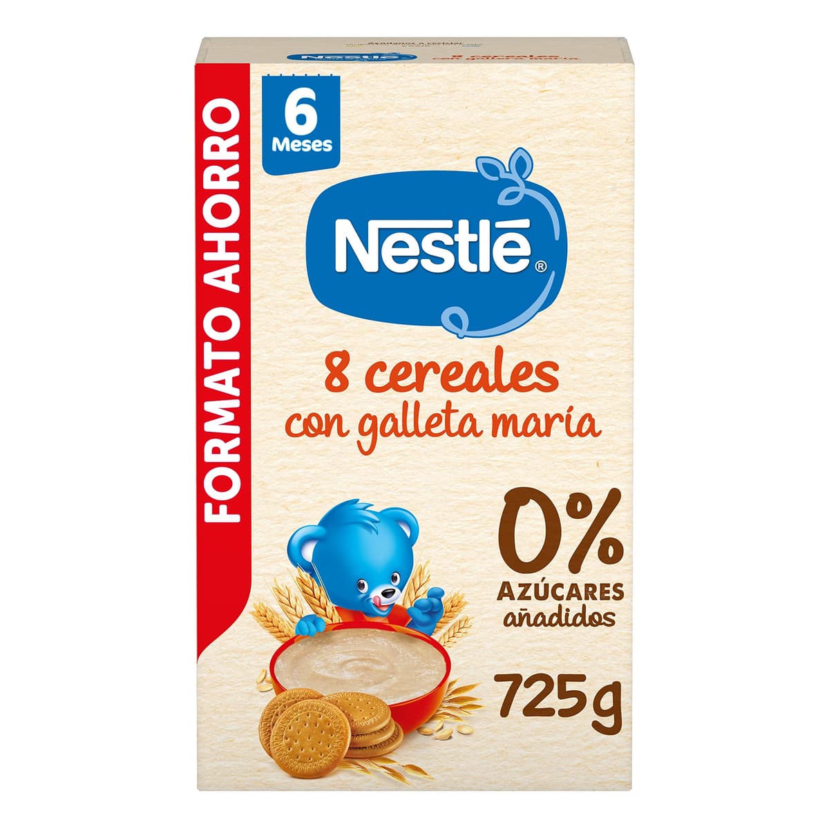 Nestle Papilla 8 Cereales con Galleta, 8 Paquetes de 725g (Total 5,8Kg) — view 3