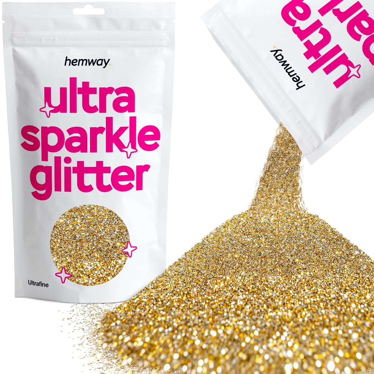 Hemway Ultra Sparkle Glitter Baby Pink Iridescent 100g Fine | Glitter for Arts & Craft, Makeup, Nail Art, Crafting, Card Making, Sparkle Decoration — view 71