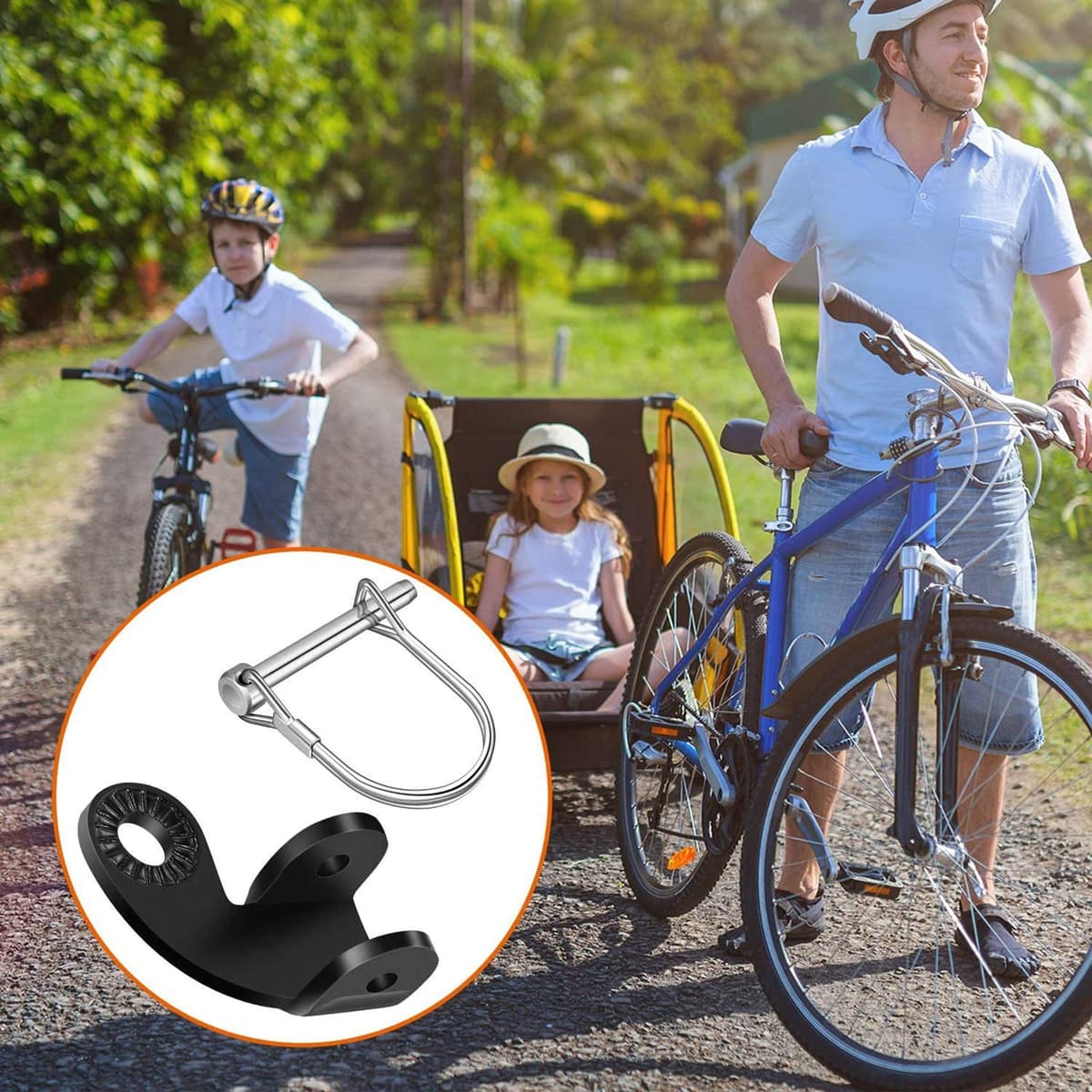 BSSOK 12.2MM Enganche Remolque Bicicleta, Acoplamiento Remolque Bicicleta para Remolque niño, Accesorios Adaptador Remolque Bicicleta Carga y Mascotas Compatible con Enganche Remolque Burley — view 4