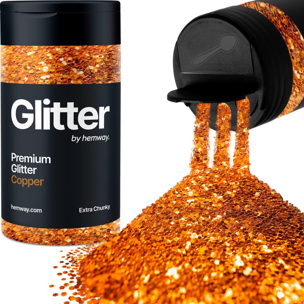 Light Rose Gold Glitter Shaker, 130g Ultrafine Glitter, Crafts 1/128" Metallic Flake Light Rose Gold Sequins, Resin & Epoxy Crafts, Decorating, Halloween, Christmas Nail, Face, Hemway — view 206