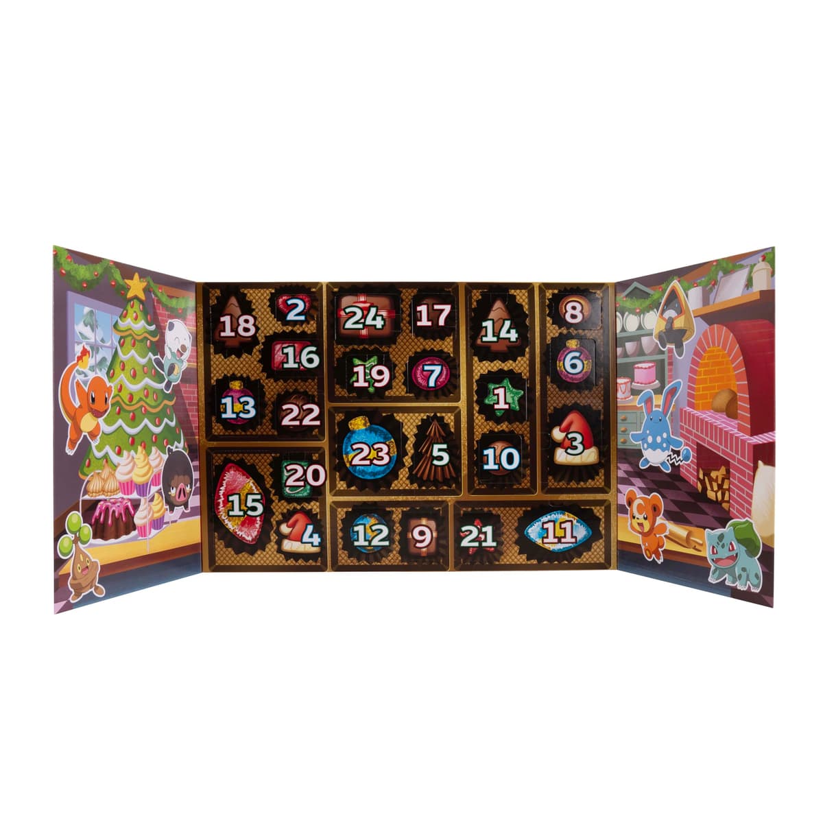 Pokémon Calendario Navideño 2025 - Incluye 16 figuras de batalla de 2 pulgadas con acabado especial y ocho accesorios únicos — view 2