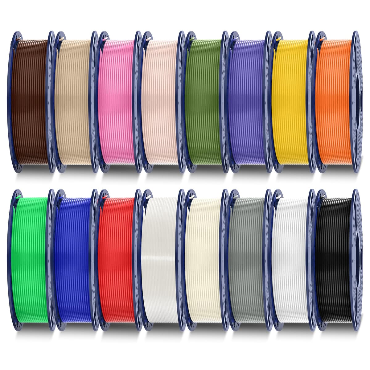 SUNLU Pack de 16 Colores Filamento PLA Plus, Filamento PLA+ Multicolor para Impresoras 3D 1.75mm, Embalado al Vacío Individualmente, 0.25kg/Bobina, Total 4kg, 16 Bobinas​
