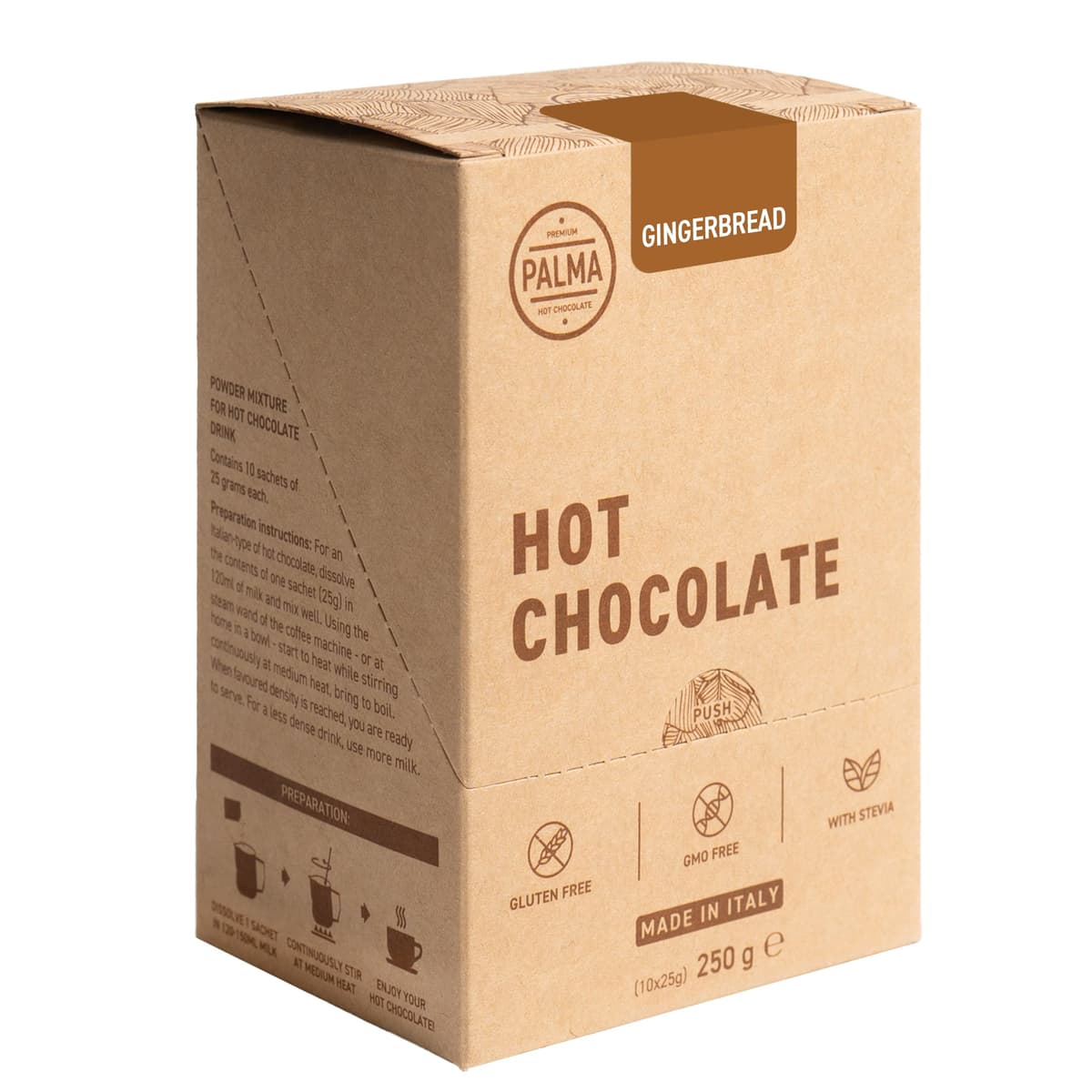 PALMA Italian Hot Chocolate Sachets - Milk Chocolate | 250g (10 Servings) — view 5