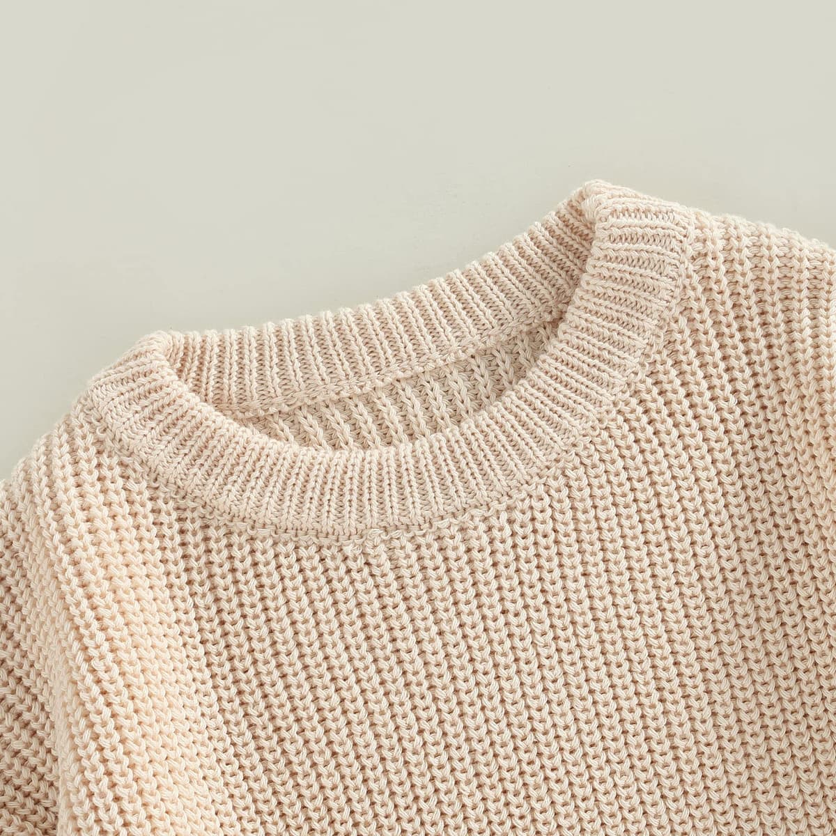 Baby Oversized Knitted Jumper Girls Boys Winter Ribbed Knit Sweater Chunky Pullover Long Sleeve Knitwear Top Soft Unisex Toddler Baby Clothes Autumn Outwear — view 4