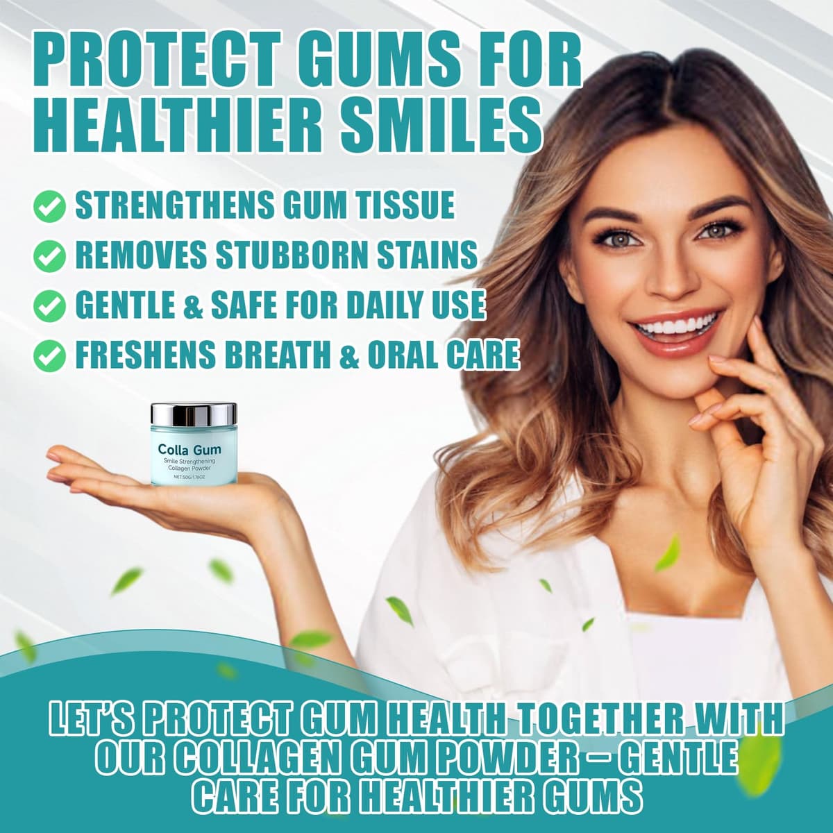 Polvo Dientes,Hydroxyapatite Polvo,contiene Colágeno e Hidroxiapatita,Polvos para el Cuidado Dental,Cuidado Suave para los Dientes(50g) — view 3
