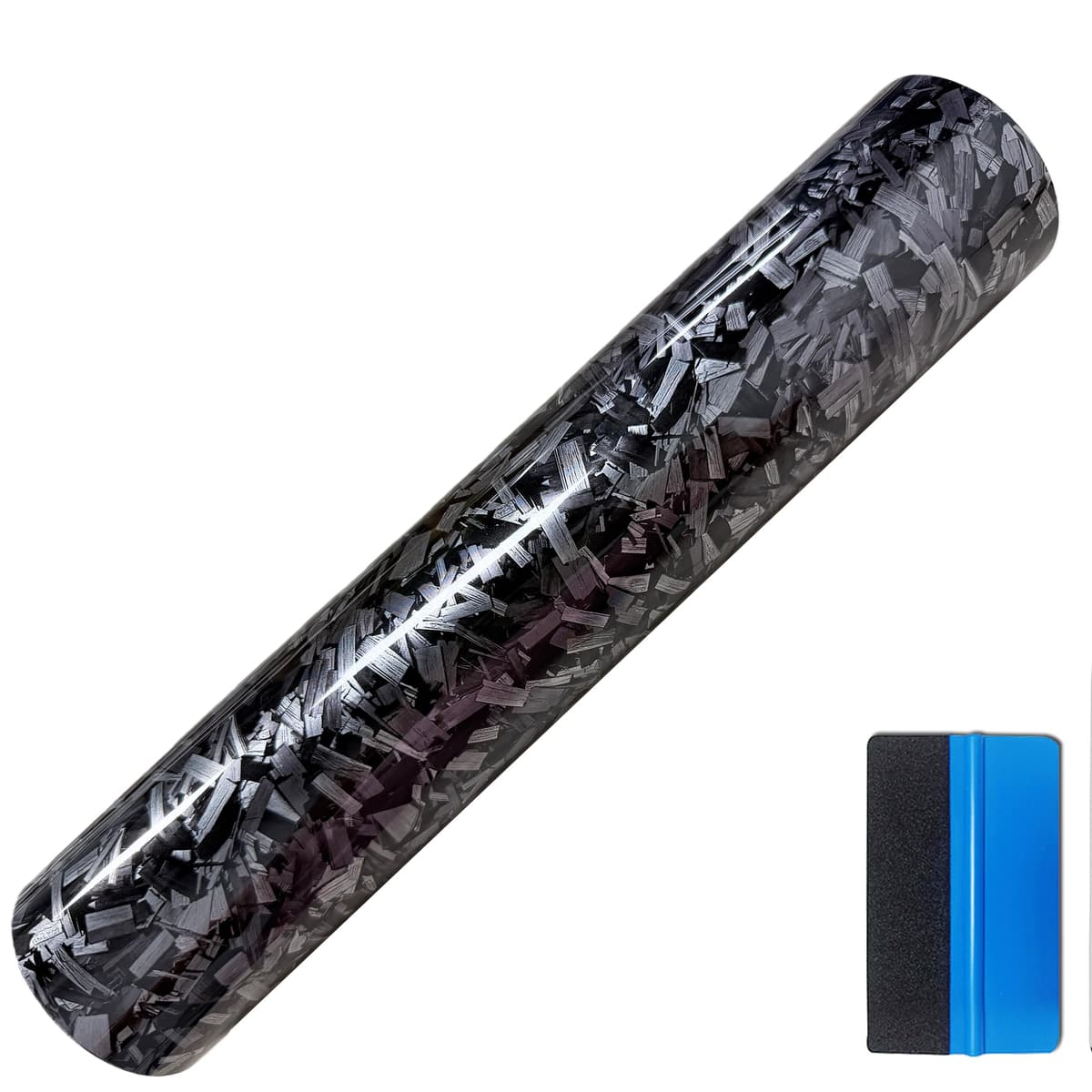 Forged Carbon Fiber Red-silver Vinyl Wrap Sticker Free Bubble Air Release DIY Decal Car Auto Vehicle Morotcycle Self Adhesive (Red-silver, 30cm x 150cm) — view 26