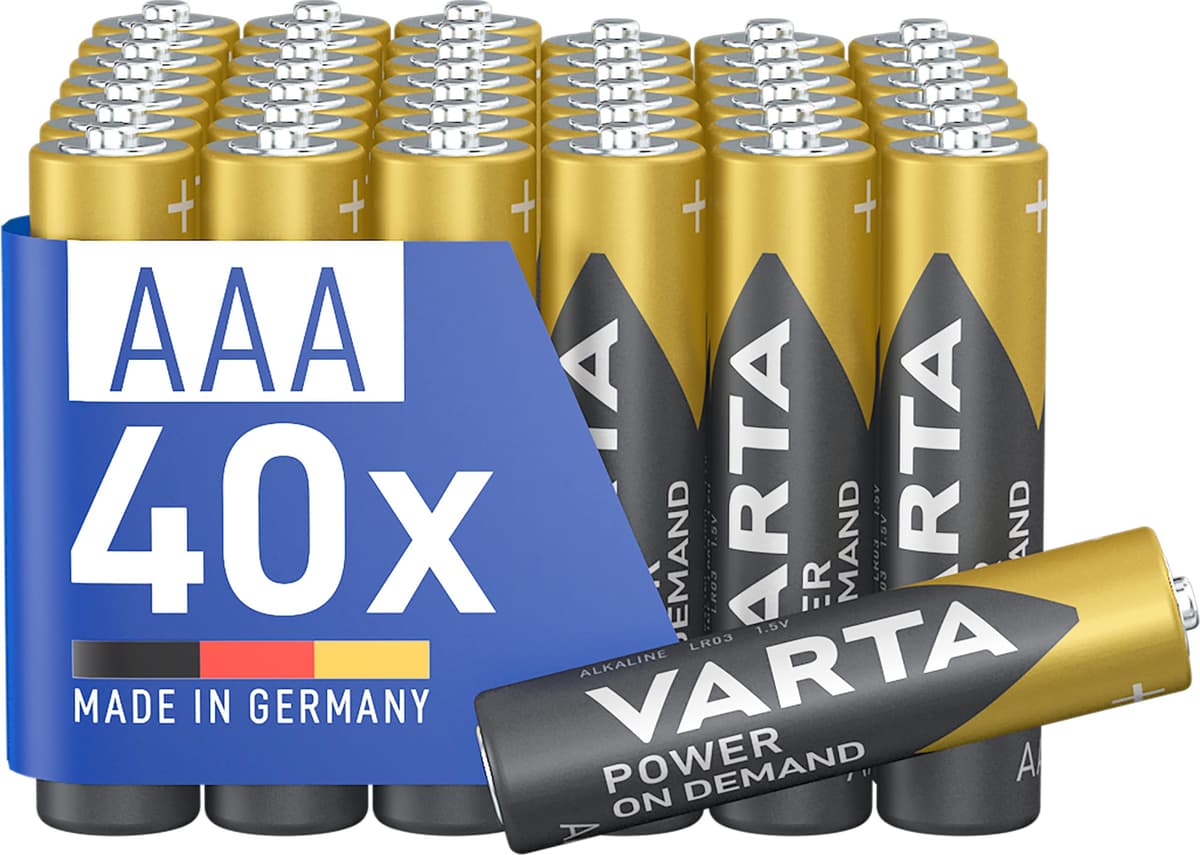 VARTA Power on Demand AA Mignon Batteries (40-pack, economy pack in environmentally-friendly packaging - smart, flexible and powerful - e.g. for computer accessories, Smart Home devices or torches) — view 18