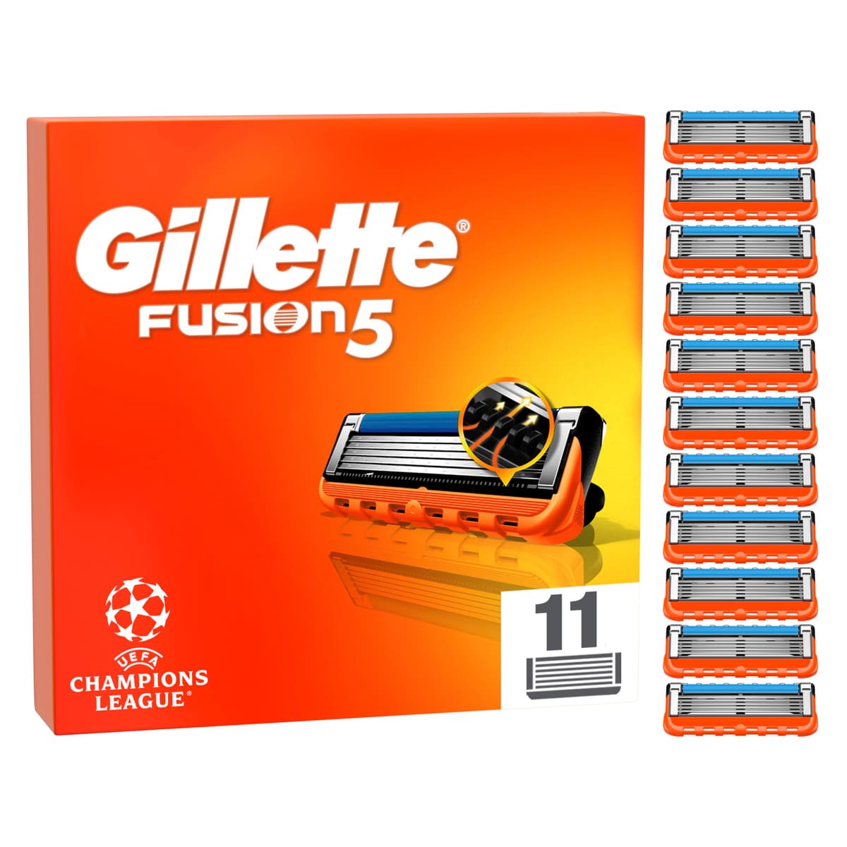 Gillette Fusion5 Blades, Men's Shaving Refills Pack of 11, Precision Trimmer, Anti-Friction Razor — view 2