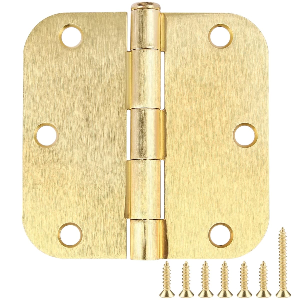 1 Pack Ball Bearing Door Hinges Matte Black 3.5 Inch 5/8" Radius Round Anti Squeak Interior 3-1/2"Flat Iron Bifold Standard Office Bedroom Indoor for Doors 3 ½" Hardware Home House Decor Accessories — view 31