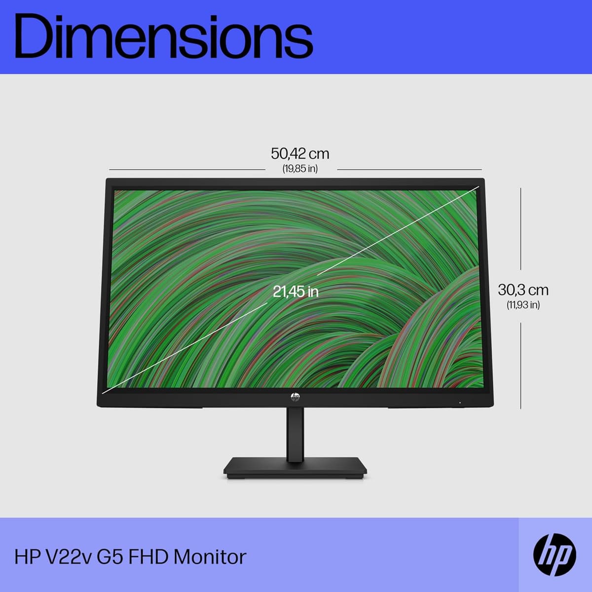 HP 21.4 5 inch Inch FHD Monitor | Full HD VA LCD Display |75hz Refresh Rate |200 Nits Brightness |3000:1 Contrast Ratio | AMD — view 6