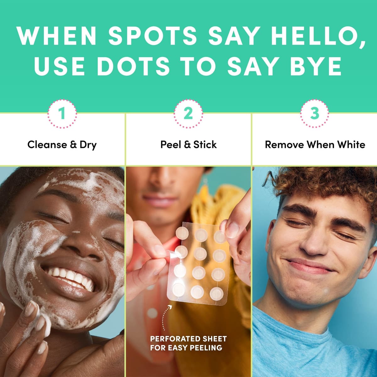 Dots for Spots Patches- Pack of 120 Translucent Hydrocolloid Spot Patch Treatment Stickers for Face - Fast-Acting, Vegan & Cruelty Free - Korean Skin Care — view 5