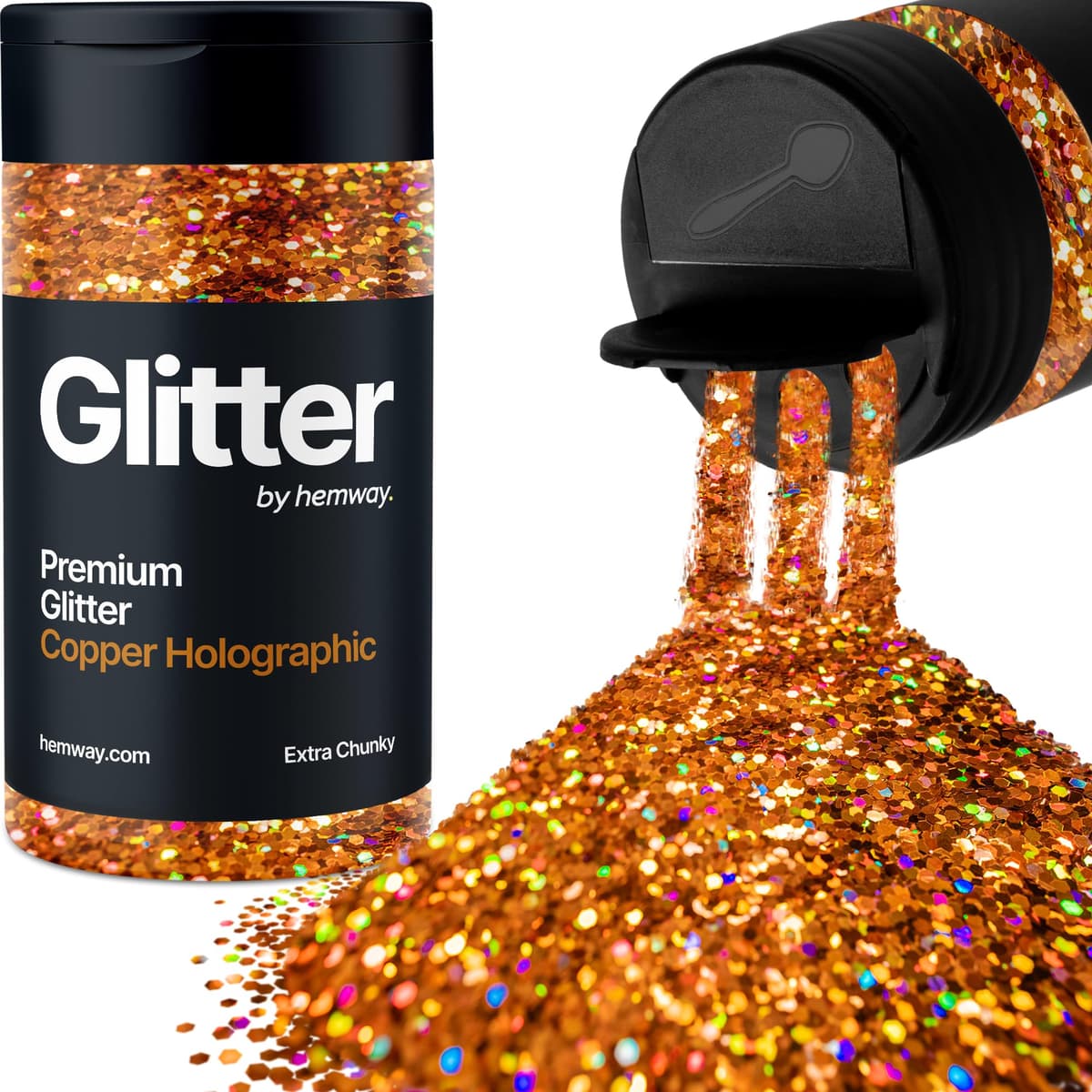 Light Rose Gold Glitter Shaker, 130g Ultrafine Glitter, Crafts 1/128" Metallic Flake Light Rose Gold Sequins, Resin & Epoxy Crafts, Decorating, Halloween, Christmas Nail, Face, Hemway — view 171