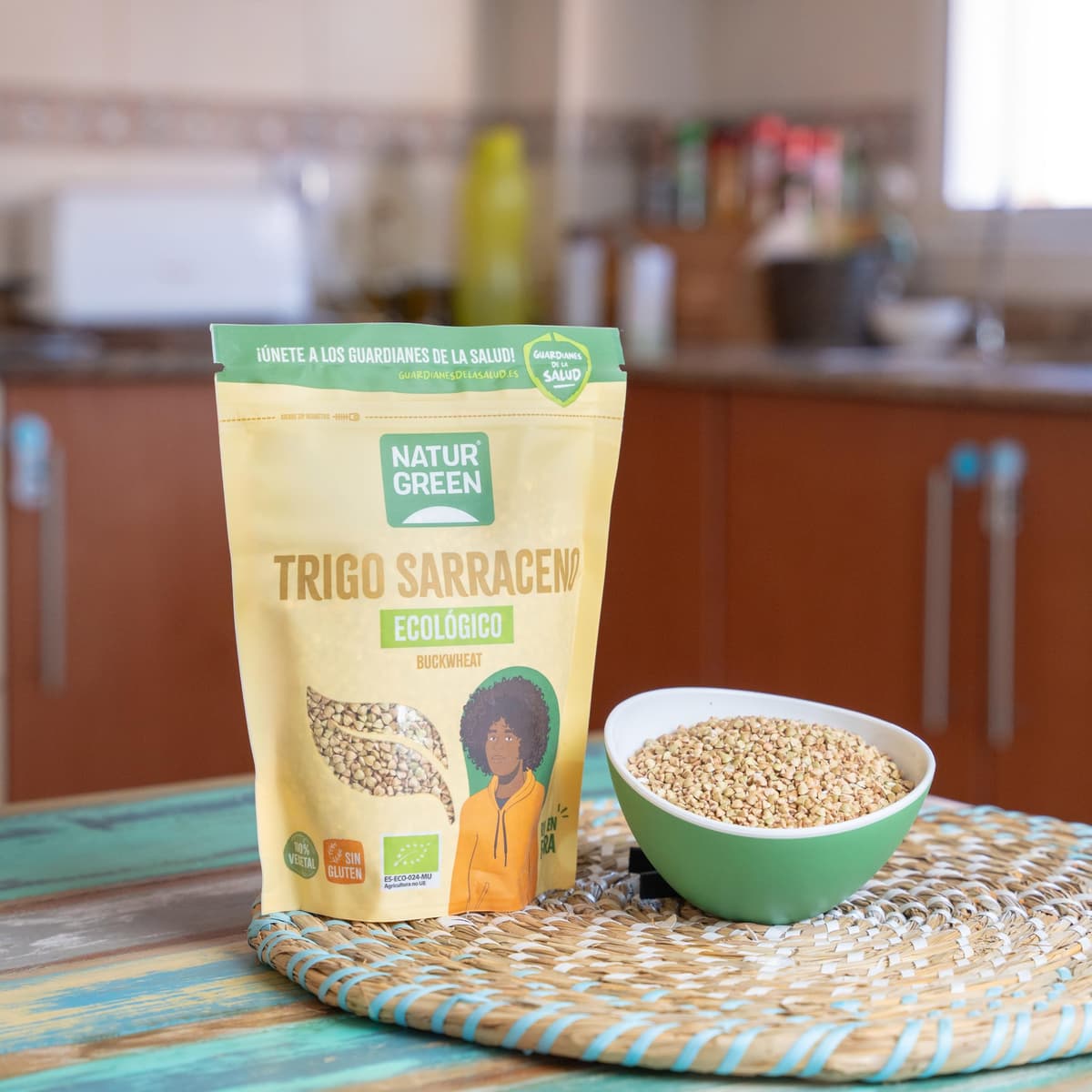 NaturGreen - Trigo Sarraceno Ecológico Bio, Bajo Contenido en Grasas Saturadas, Rico en Fibra, Fuente de Proteínas, Sin Gluten, 100% Vegano, 500 g — view 3