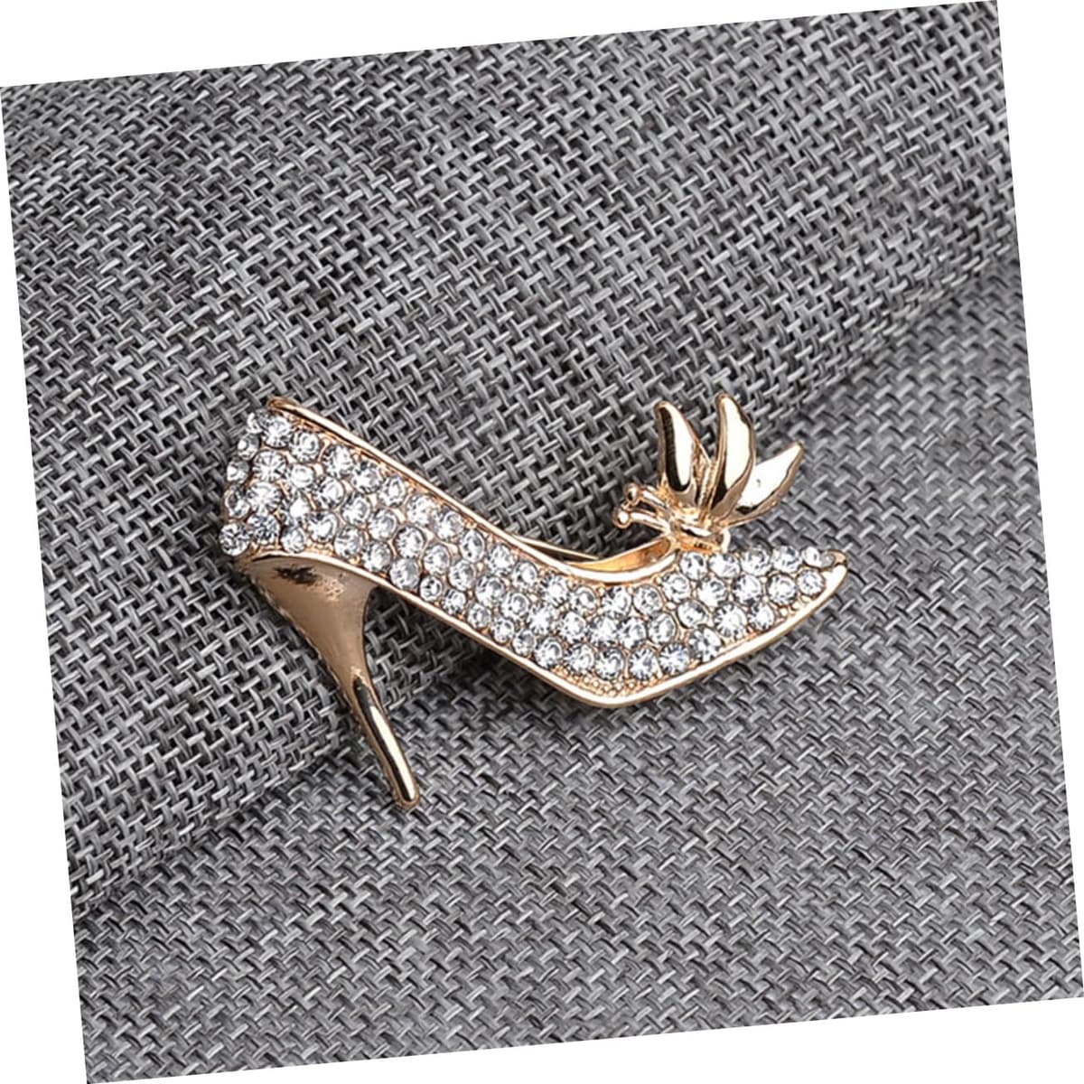 2pcs Women Brooch Pins High Heels Shoes Shape Crystal Rhinestone Decorative Pins Fashion Jewelry Accessories for Wedding Party Clothing — view 3