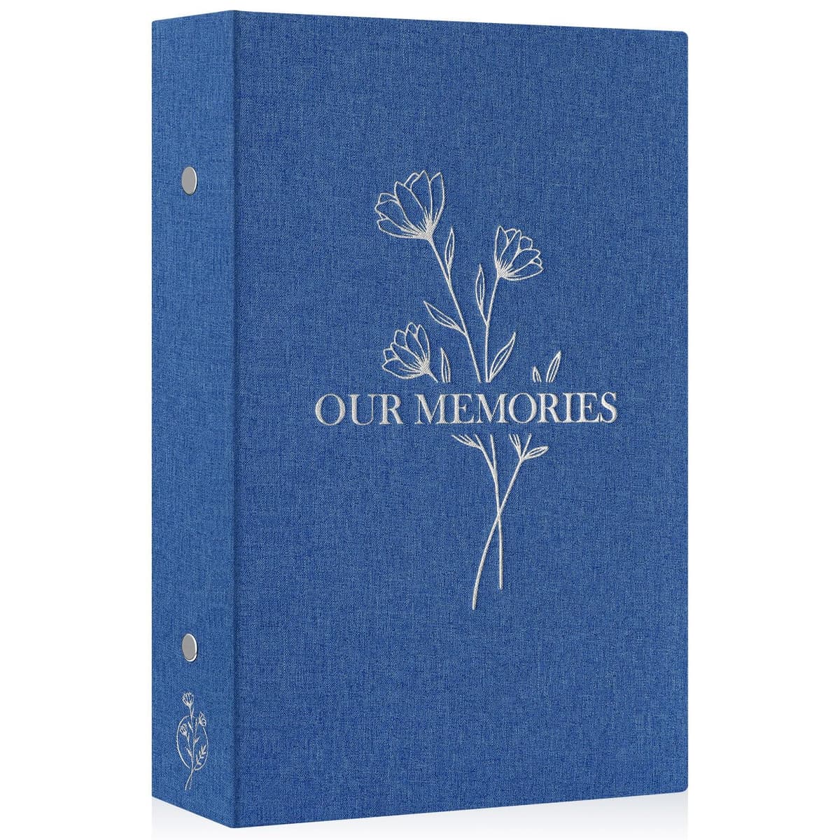 Lanpn Lino Album de Fotos 10x15 600, OUR MEMORIES Tapa Dura Grande Album para Photos Bolsillos Verticales Horizontal Azul — view 19