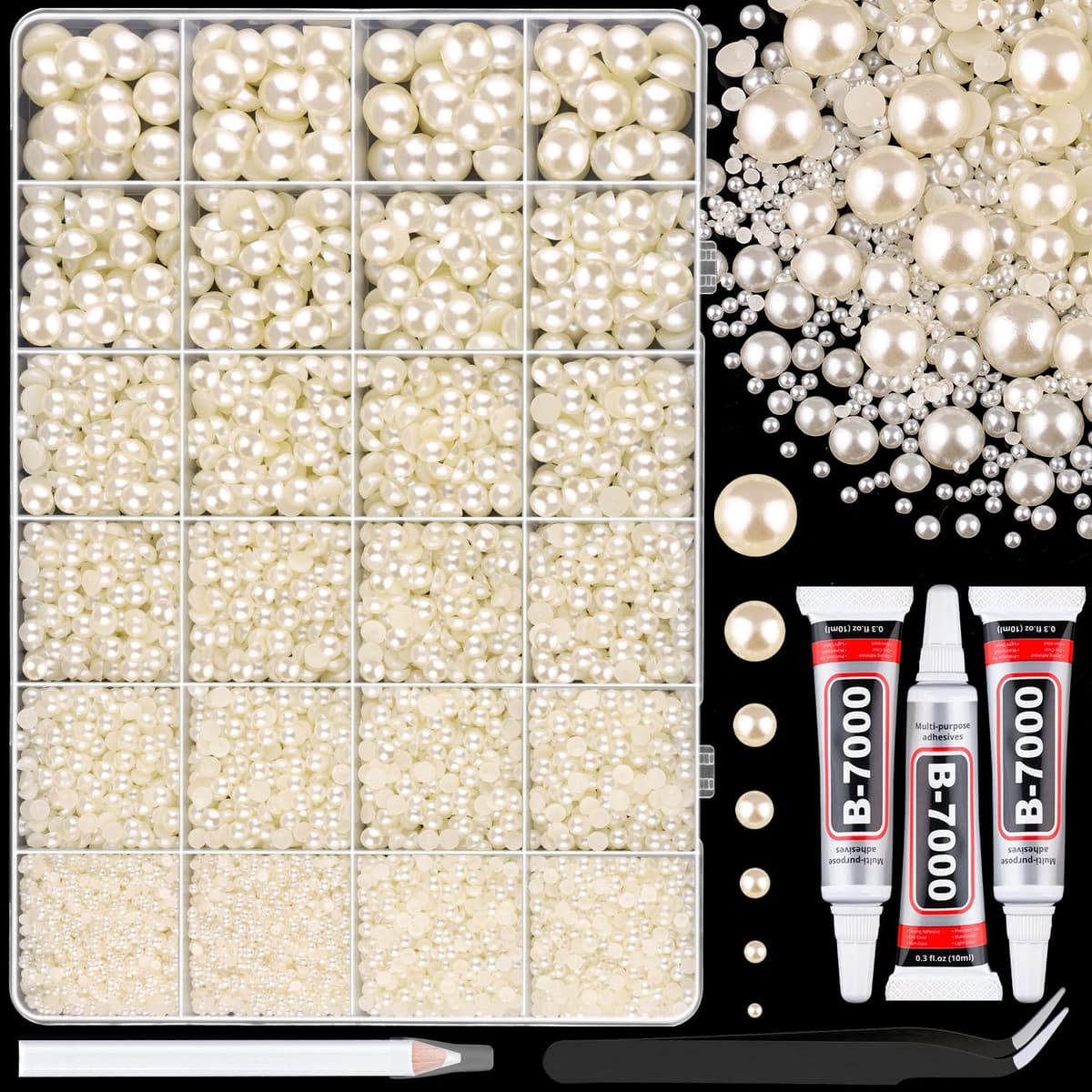 Resin Jelly Rhinestones for Crafting with B7000 Jewelry Glue, 2 Boxes Gold Flatback Crystals with 2Pcs 10ml Glue, Bedazzling Non Hotfix Gems for DIY Tumblers Clothing Shoes Manicure — view 59