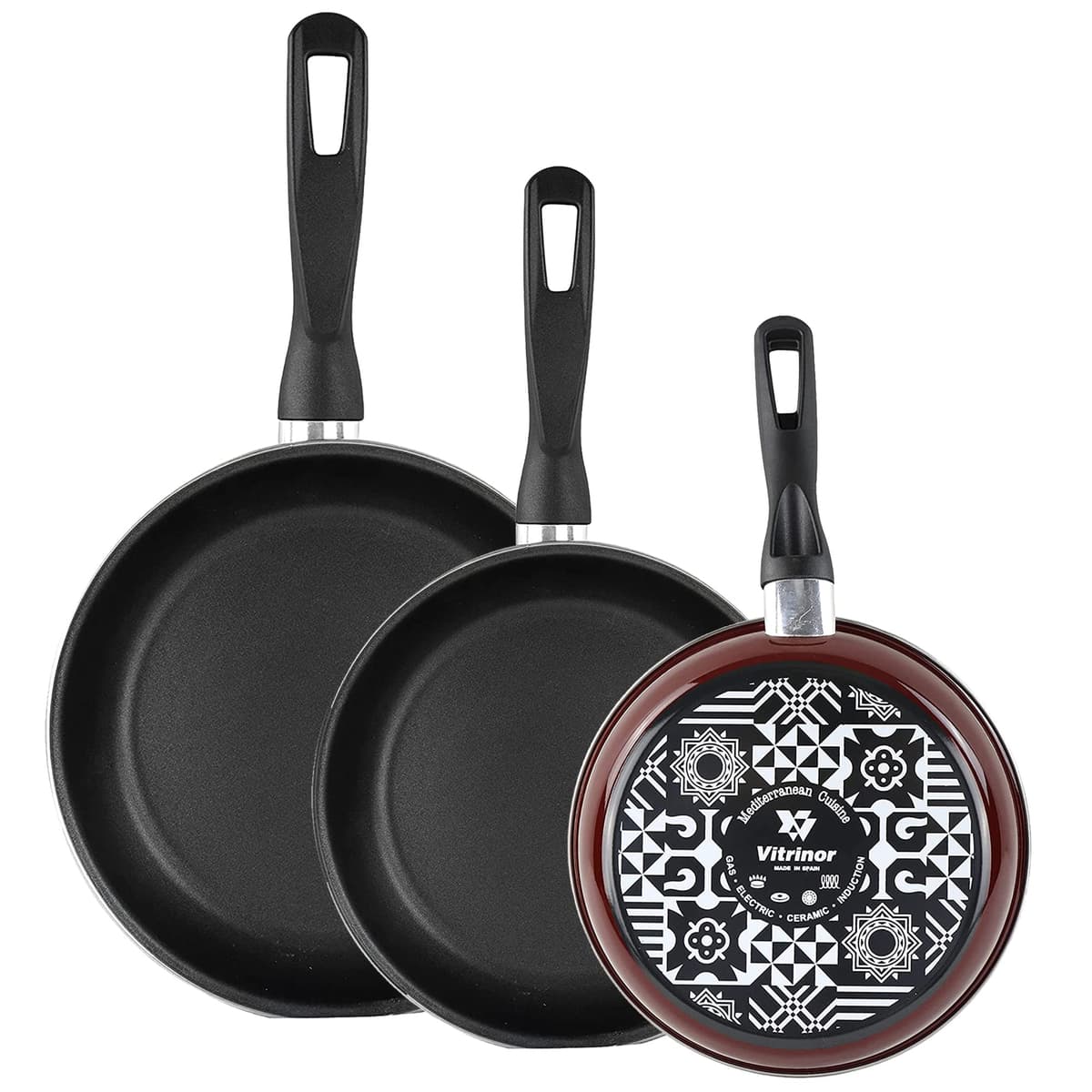 Magefesa K2 Gransasso set de 3 sartenes 24/26/28cm. Exterior gris, antiadherente bicapa efecto piedra, aptas para todo tipo de cocinas, especial inducción. Hasta 50% de ahorro energético. — view 7